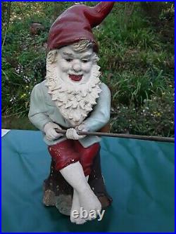Vintage garden gnome. Antique German. Terracotta. Very rare early example