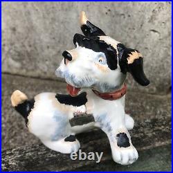 WEDGWOOD & CO ENGLAND Terrier Dog Figurine Sculpture Antique Rare Unicorn Stamp