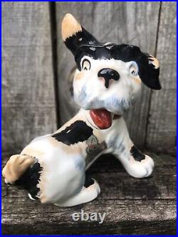 WEDGWOOD & CO ENGLAND Terrier Dog Figurine Sculpture Antique Rare Unicorn Stamp