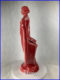 WELLER Lavonia Hobart LYDIA Lady Figural Art-Deco Pottery Bud Vase Rare Color
