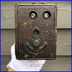 WOW! RARE ANTIQUE 1800s BRITISH EARLY FRENA DETECTIVE BOX SMILING PHOTO CAMERA