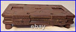 Welsh slate Art Early Ink stand Rare Cymru Folk Art