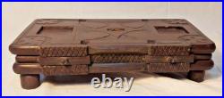 Welsh slate Art Early Ink stand Rare Cymru Folk Art
