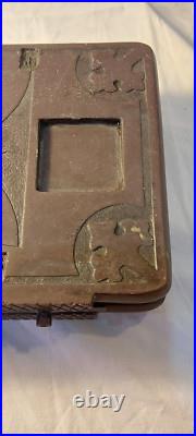 Welsh slate Art Early Ink stand Rare Cymru Folk Art