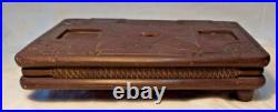 Welsh slate Art Early Ink stand Rare Cymru Folk Art