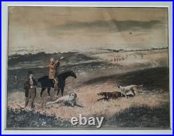 Wolstenholme Antique Early RARE Shooting Print Aquatint Engravings by Reeve