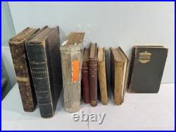 X8 Antique Vintage 1800/Early 1900 Books HC RARE Educational, Health, History