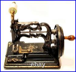 YEAH rare & Antique EARLY sewing machine CHARLES RAYMOND+BASE circa 1867 UK