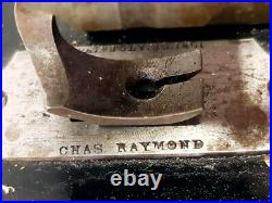 YEAH rare & Antique EARLY sewing machine CHARLES RAYMOND+BASE circa 1867 UK