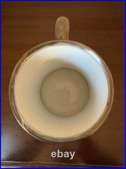 Yale University Rare Antique Early 1900's Blue Ceramic and Silver Mug